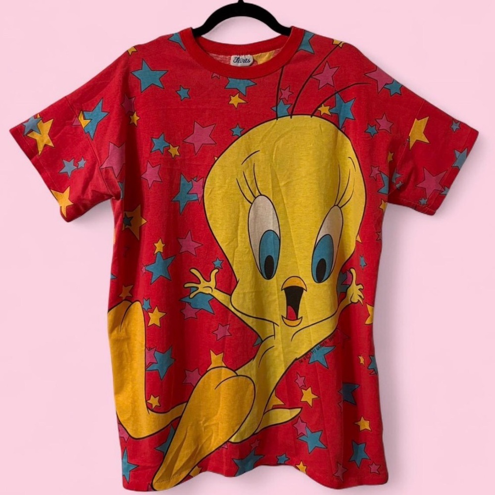Vintage Tweety Bird All Over Print T-Shirt | One Size Oversized